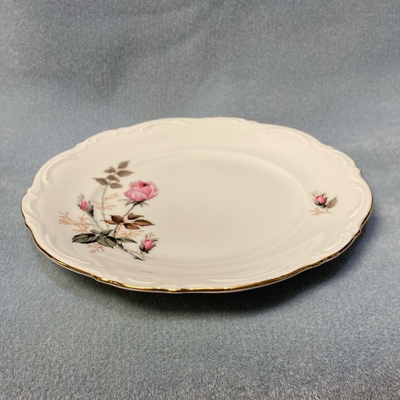 Pink Rose Mitterteich Bavaria Germany Salad Plate - Picture 5 of 13